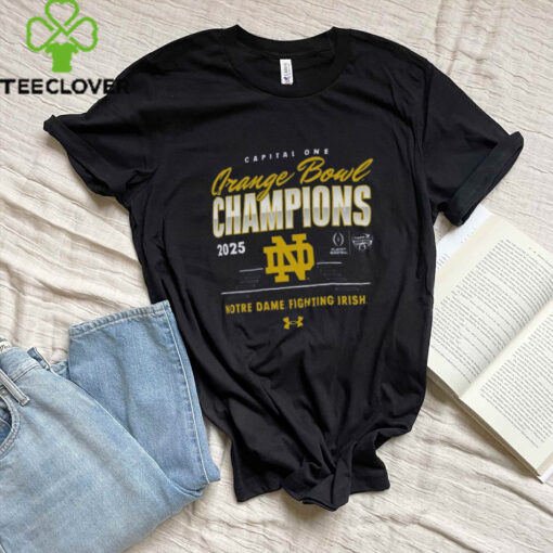Notre Dame Fighting Irish Under Armour College Football Playoff 2025 Orange Bowl Champions T Shirt