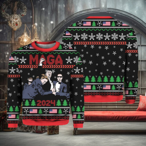 Trump MAGA 2024 Ugly Christmas Sweater