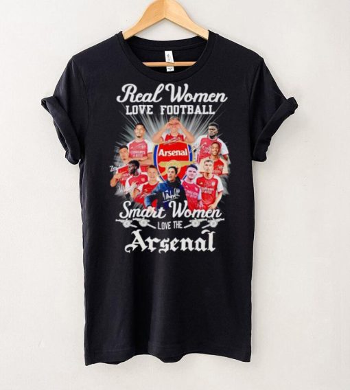 Men’s Real women love football smart women love the Arsenal signatures shirt