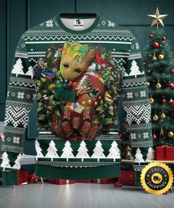 NFL Michigan State Spartans Groot Hug Christmas Ugly Sweater