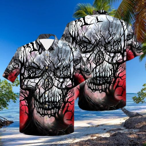 Buy Skull Branches Hollow Night 3d All Over Hawaiian Shirtt