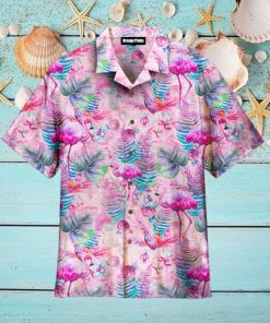 Pink Flamingo Tropical Aloha Hawaiian Shirts For Men For Women