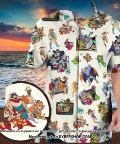 80S Famous Cartoon Characters Pattern Hawaiian Shirt