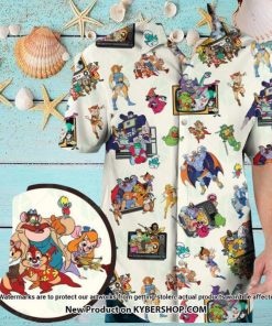 80S Famous Cartoon Characters Pattern Hawaiian Shirt