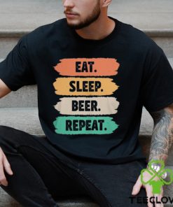 80s retro eat sleep beer repeat shirt