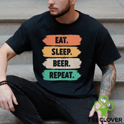 80s retro eat sleep beer repeat shirt