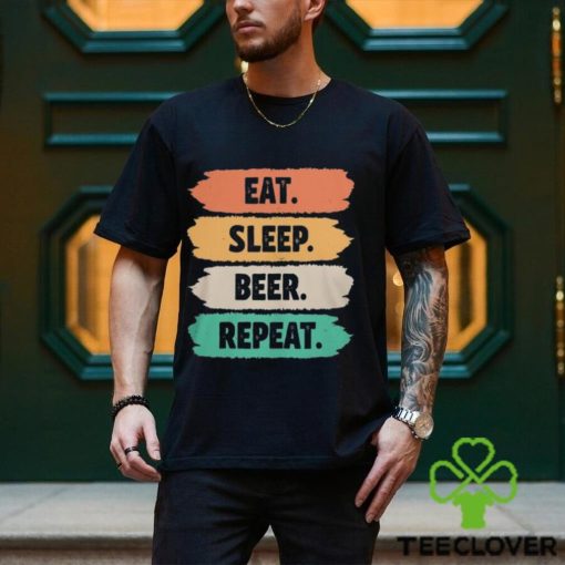 80s retro eat sleep beer repeat shirt