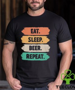 80s retro eat sleep beer repeat shirt