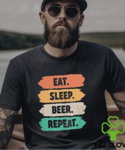 80s retro eat sleep beer repeat shirt