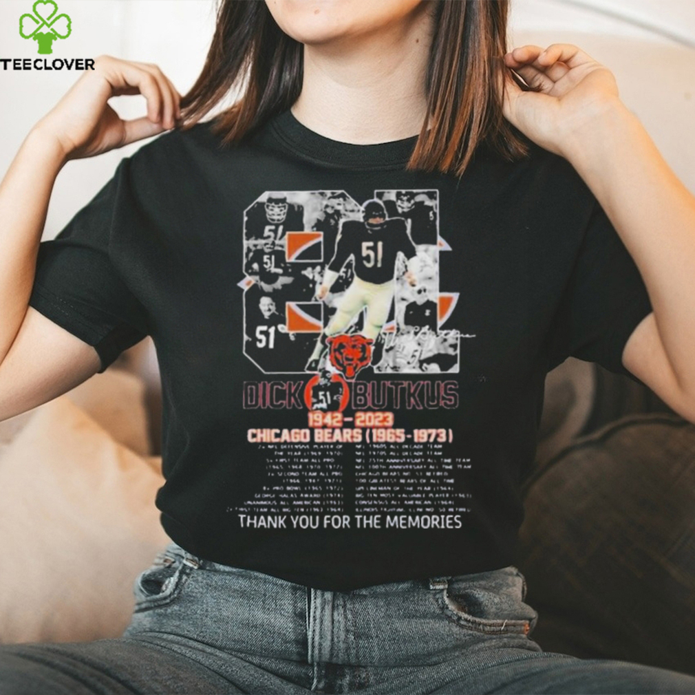 81 Years Of Dick Butkus 1942 – 2023 Chicago Bears 1965 – 1973 Thank You For The Memories Signature T Shirts 81 Years Of Dick Butkus 1942 – 2023 Chicago Bears 1965 – 1973 Thank You For The Memories Signature T Shirts