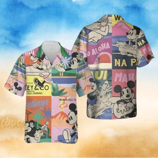 Mickey And Friends Retro Summer Full Printing Hawaiian Shirt
