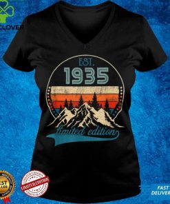 87 Year Old Birthday Gifts Vintage EST 1935 Limited Edition T Shirt tee
