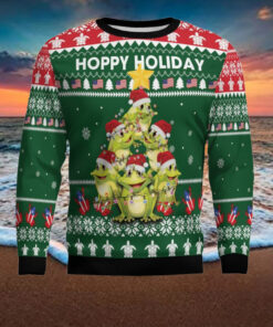 Frog Christmas Tree Ugly Christmas Sweater