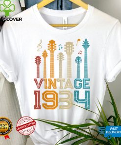 88th Birthday Gifts Vintage 1934 Tee Guitarist Guitar Lovers T Shirt