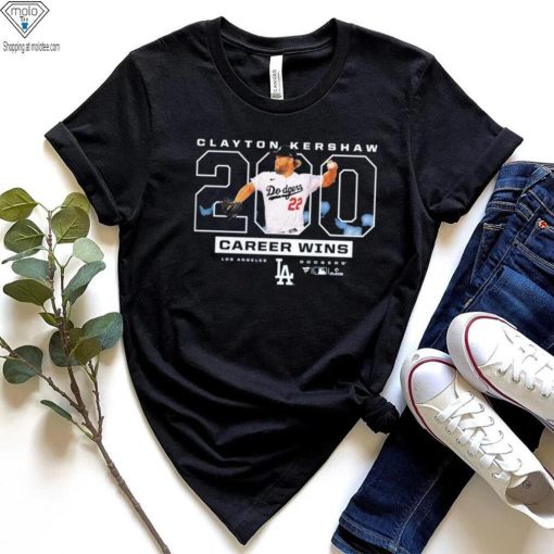 Clayton Kershaw Los Angeles Dodgers 200 Career Wins MLB Shirt