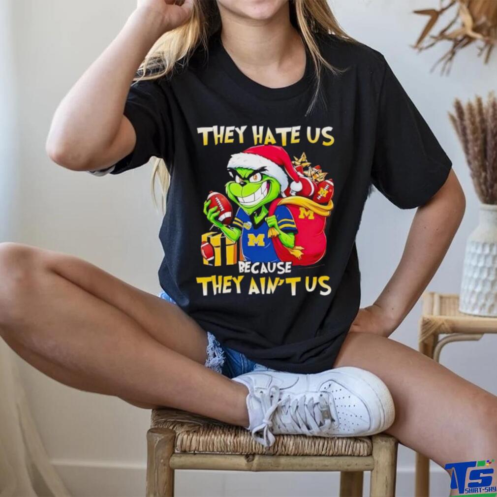 Michigan Wolverines Santa Grinch they hate us because they ain’t us shirt