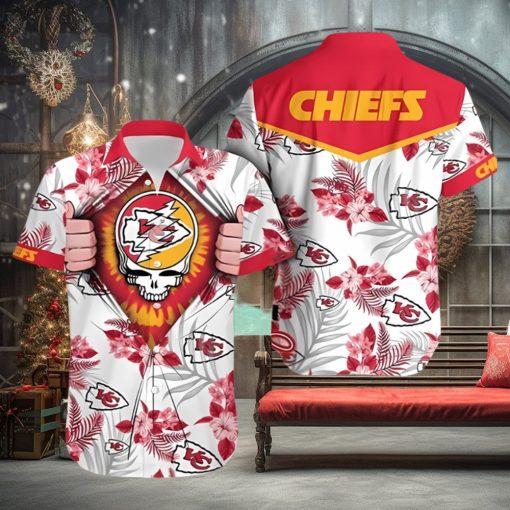 NFL Kansas City Chiefs Skull Hawaiian Shirt