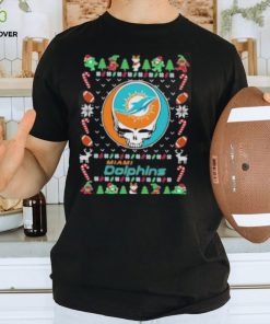 Miami Dolphins Gratefull Dead Ugly Christmas Shirt 1 Miami Dolphins Gratefull Dead Ugly Christmas Shirt
