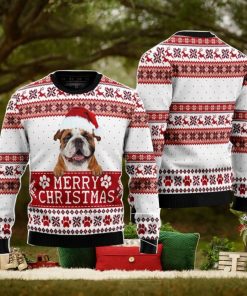 Merry Christmas Bulldog Christmas Gift Ugly Christmas Sweater Xmas Holiday