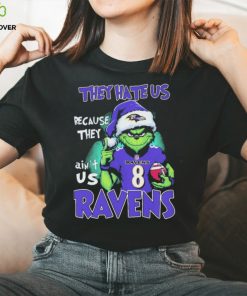 Baltimore Ravens Grinch Christmas They Hate Us Because Ain’t Us Ravens Shirt