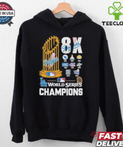 8X World Series Champions Trophy Los Angeles Dodgers Shirt
