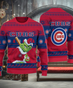 Chicago Cubs Grinch Christmas Ugly Sweater