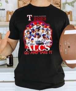 Texas Ranger 2023 Alcs go and take it players signatures logo shirt