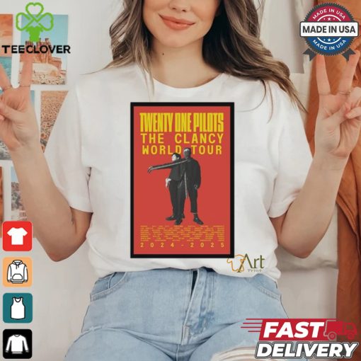 Official Twenty One Pilots The Clancy World Tour 2024 2025 Poster shirt