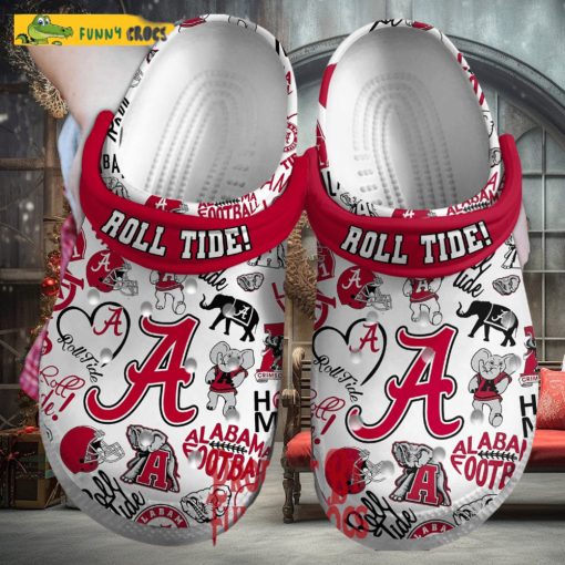 ALabama Crimson Roll Tide Football Crocs For Adults