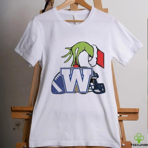 Grinch Hand New Release Winnipeg Blue Bombers Canadian Football League Shirt