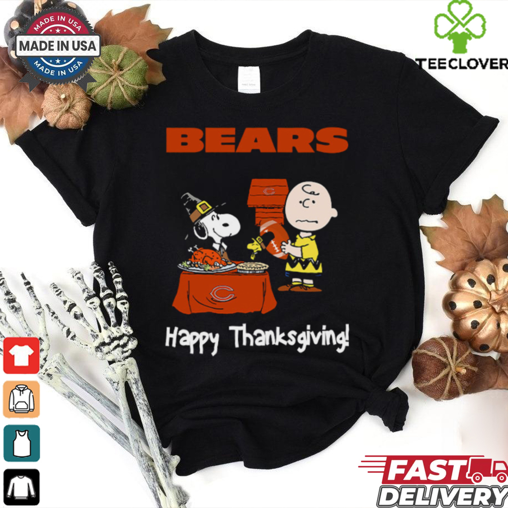 Peanuts Chicago Bears Football Happy Thanksgiving T Shirt Peanuts Chicago Bears Football Happy Thanksgiving T Shirt