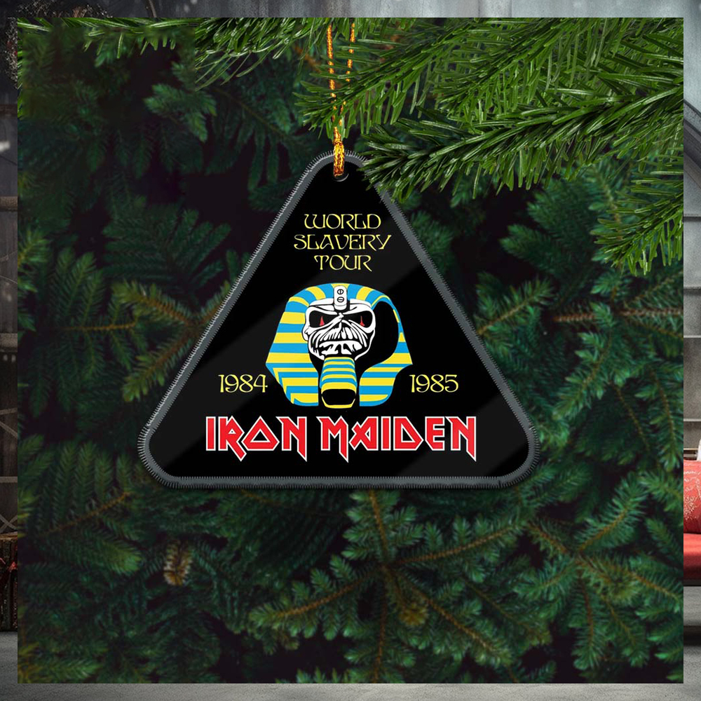 Iron Maiden World Slavery Tour 1984 1985 Holiday Gifts Christmas Tree Ornament Iron Maiden World Slavery Tour 1984 1985 Holiday Gifts Christmas Tree Ornament