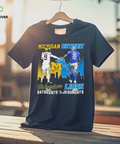 9 Mccarthy Michigan Wolverines On Saturdays 16 Goff Detroit Lions On Saturdays Shirt