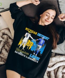 9 Mccarthy Michigan Wolverines On Saturdays 16 Goff Detroit Lions On Saturdays Shirt