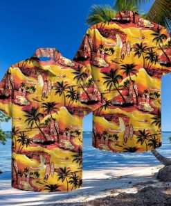 90S Orange And Yellow Hawaiian Sunset Hawaiian Shirt