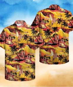 90S Orange And Yellow Hawaiian Sunset Hawaiian Shirt