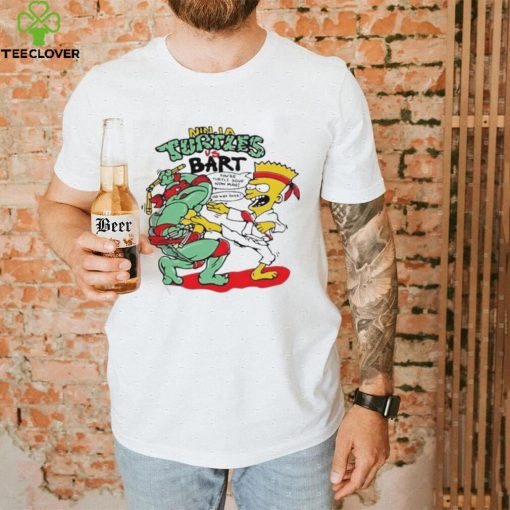 90s Bootleg Ninja Turtle Vs Bart Simpson Shirt