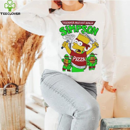 90s Bootleg Turtle Bart Teenage Mutant Ninja Simpson Kowabunga Dude Shirt