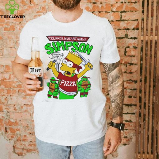 90s Bootleg Turtle Bart Teenage Mutant Ninja Simpson Kowabunga Dude Shirt