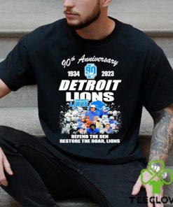 90th anniversary 1934 2023 Detroit Lions defend the Den restore the roar Lions shirt 3 90th anniversary 1934 2023 Detroit Lions defend the Den restore the roar Lions shirt