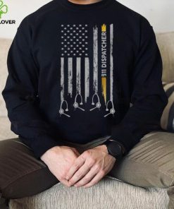 911 Dispatcher With American Flag Shirt