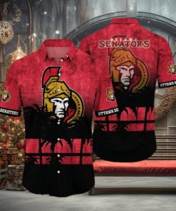 Ottawa Senators NHL Logo Coconut Tropical Hawaiian Shirt Beach Gift For Fans