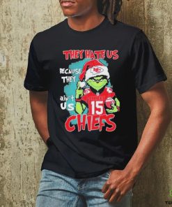 Santa Grinch They Hate Us Because Ain’t Us Kansas City Chiefs Christmas Shirt