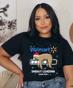 Sloth Santa Walmart Energy loading please wait shirt
