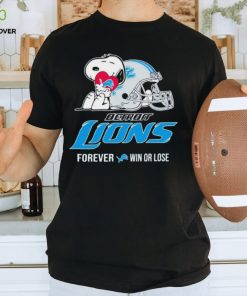 Snoopy Detroit Lions forever win or lose helmet logo hoodie, sweater, longsleeve, shirt v-neck, t-shirt