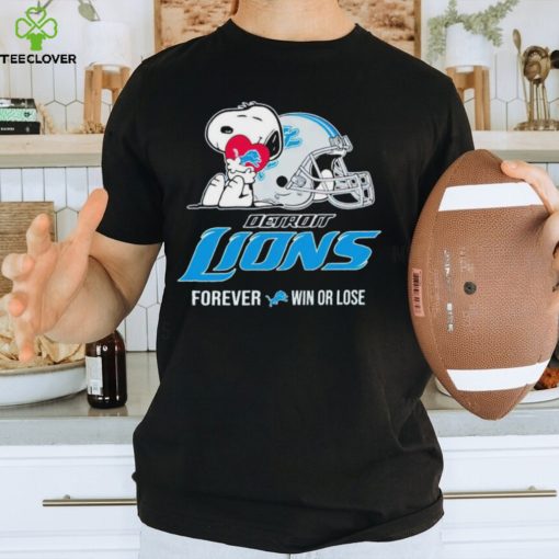 Snoopy Detroit Lions forever win or lose helmet logo hoodie, sweater, longsleeve, shirt v-neck, t-shirt