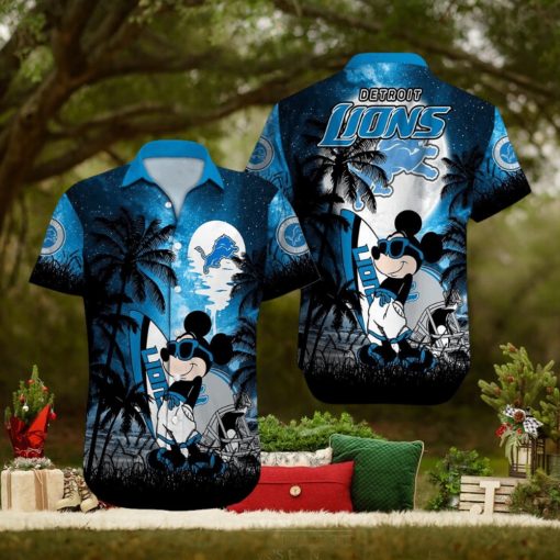 Detroit Lions Mickey Mouse Hawaiian Shirt