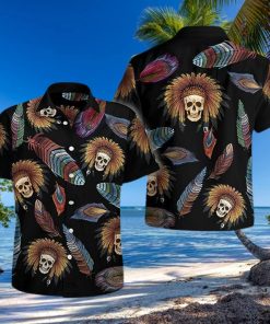 Buy Naive Skull Embroidery Aloha Hawaiian Shirts 1