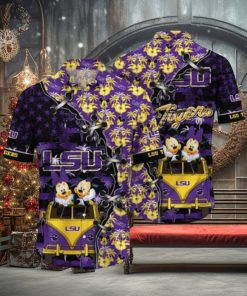 NCAA LSU Tigers Mickey Mouse Hawaiian Shirt Gift For Summer Holiday