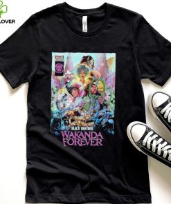 Marvel Black Panther Wakanda forever group comic poster shirt